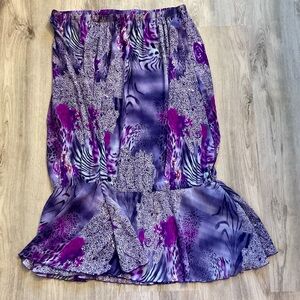 Maggie Barnes Purple Maxi Trumpet Skirt